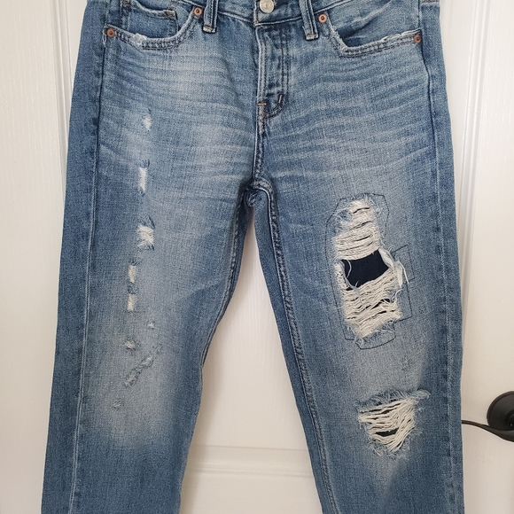 Abercrombie & Fitch 2R Boyfriend Straight Jean Distressed - Picture 3 of 5